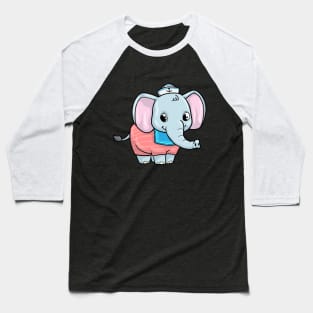 Elephant as Sailor with Sailor hat Baseball T-Shirt